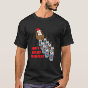 Santa und seine Reinbeers Beer Drinker T-Shirt