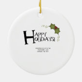 Santa und seine Rentiere Keramik Ornament (Hinten)