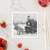 Santa und seine Türkei Rentier Serviette (Beispiel)