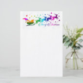 Santa und Sleigh Briefpapier (Stehend Vorderseite)