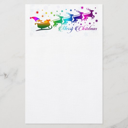Santa und Sleigh Briefpapier (Vorderseite)