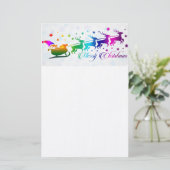 Santa und Sleigh Briefpapier (Stehend Vorderseite)