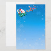 Santa und Sleigh Briefpapier (Vorne/Hinten)