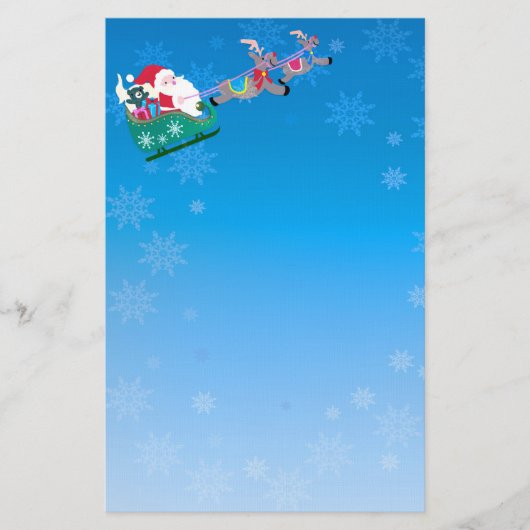 Santa und Sleigh Briefpapier (Vorderseite)