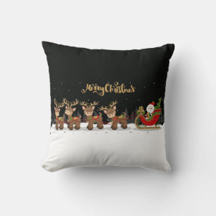 Santa und Sleigh Kissen