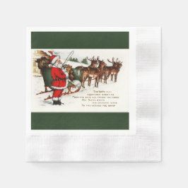Santa und Sleigh mit Rentier Paper Napkin Serviette