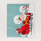 Santa und Sleigh Puzzle (Vertikal)