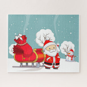 Santa und Sleigh Puzzle