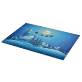 Santa und Sleigh Schneidebrett (Ecke)