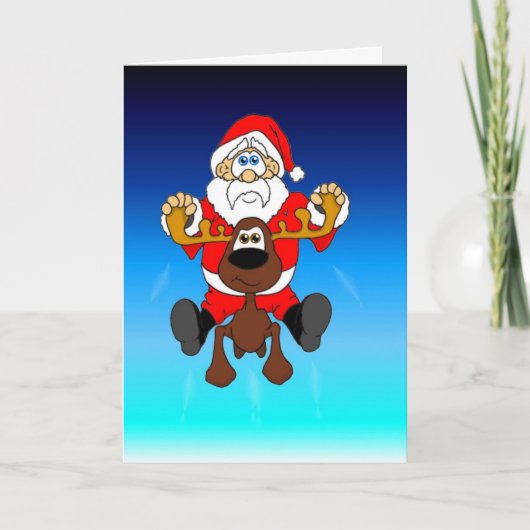 Santa und Smooshy Feiertagskarte (Vorderseite)