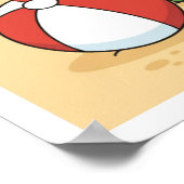 Santa und Snowman am Strand Poster (Ecke)