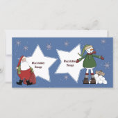 Santa und Snowman Feiertagskarte (Vorderseite)