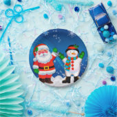 Santa und Snowman Pappteller (Party)