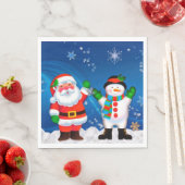 Santa und Snowman Serviette (Beispiel)