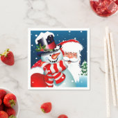 Santa und Snowman Serviette (Beispiel)