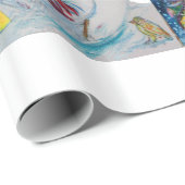 SANTA UND SNOWMEN CHRISTMAS PARTY GESCHENKPAPIER (Rolleneckpunkt)