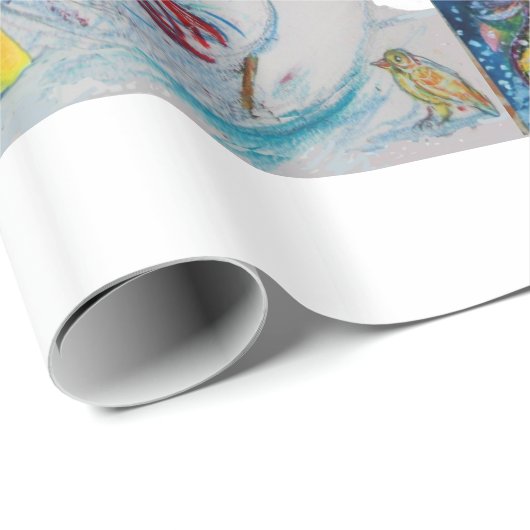 SANTA UND SNOWMEN CHRISTMAS PARTY GESCHENKPAPIER (Rolleneckpunkt)