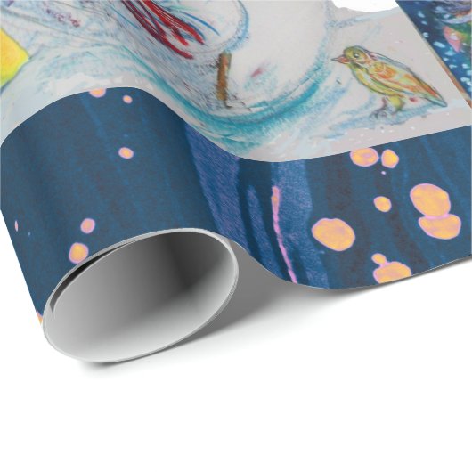 SANTA UND SNOWMEN CHRISTMAS PARTY GESCHENKPAPIER (Rolleneckpunkt)