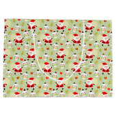 Santa und Snowmen Große Geschenktüte (Rückseite)
