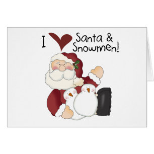 Santa und Snowmen T - Shirt und Geschenke