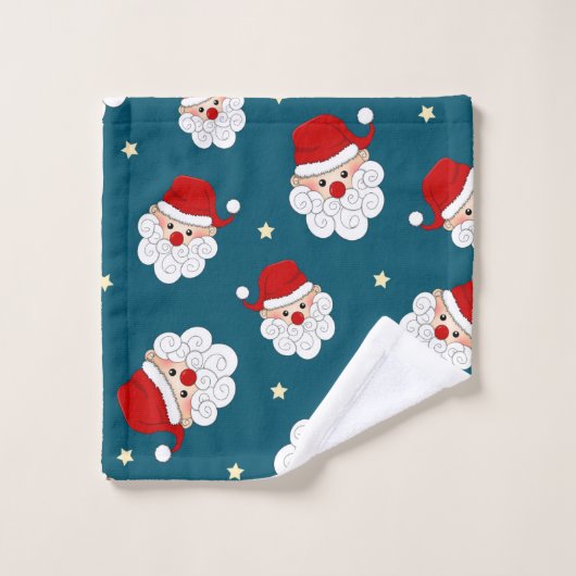 Santa und Star Badhandtuch Set (Waschlappen)