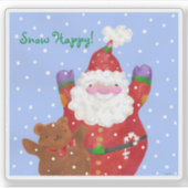 Santa und Teddy Sticker (Vorderseite)