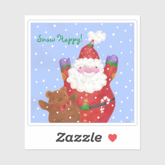 Santa und Teddy Sticker (Blatt)