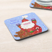 Santa und teddy Untersetzer (Linke Seite)