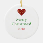 Santa und Zug Keramik Ornament (Hinten)