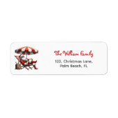 Santa under a Beach Umbrella Return Address (Vorne)