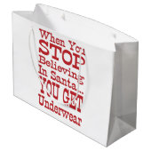 Santa Underwear Große Geschenktüte (Rückseite Schrägansicht)