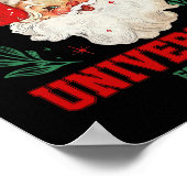 Santa University Funny Retro Weihnachten Poster (Ecke)