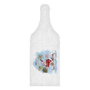 Santa Unprepared Glas-Paddle-Schneidbrett Schneidebrett