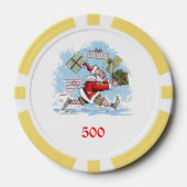 Santa Unvorbereitet 500 gestreifter Poker Chip (Vorderseite)