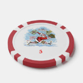 Santa Unvorbereitet 5 Streifen Poker Chip (Einzeln)