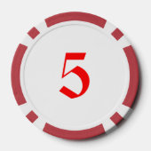 Santa Unvorbereitet 5 Streifen Poker Chip (Rückseite)