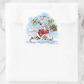 Santa Unvorbereitet große Quadrat Aufkleber (Tasche)