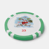 Santa Unvorbereitet grüner 25 gestreifter Poker Ch Pokerchips (Einzeln)