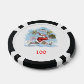 Santa Unvorbereitet schwarzer 100 gestreifter Poke Pokerchips (Einzeln)