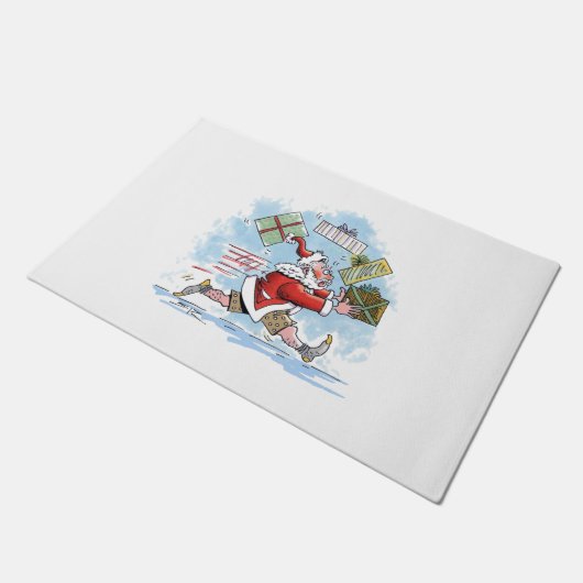 Santa Unvorbereitet Tür Fußmatte (Schrägansicht)