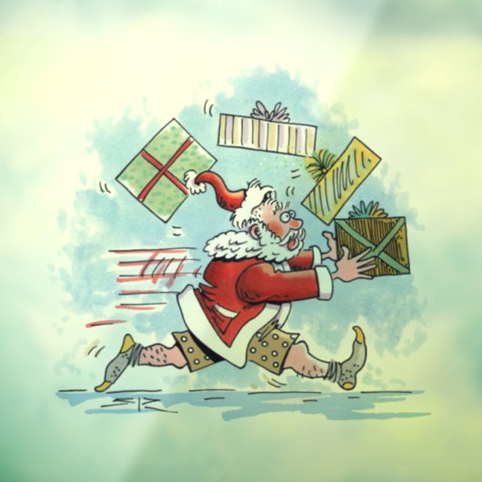 Santa Unvorbereitete Grube-Rückhalteklammer Fensteraufkleber (Blatt 3)