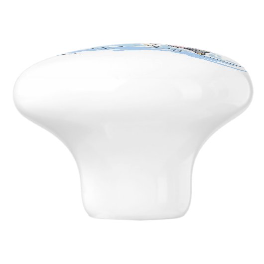 Santa Unvorbereitete Keramik Keramikknauf (Seitenansicht)