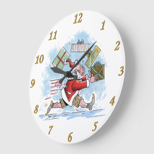 Santa Unvorbereitete Wanduhr (Winkel)