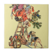 Santa Up a Lady Fliese (Vorderseite)