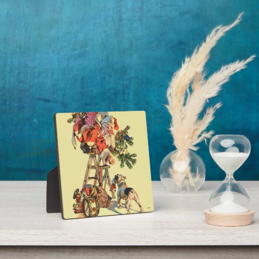 Santa Up a Lady Fotoplatte (InSitu)