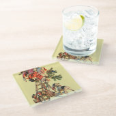 Santa Up a Lady Glasuntersetzer (Schrägansicht)