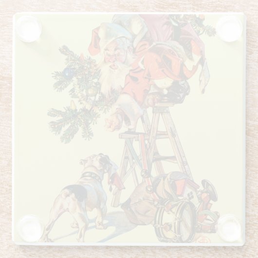 Santa Up a Lady Glasuntersetzer (Rückseite)