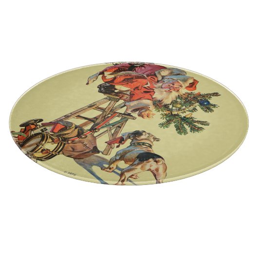 Santa Up a Lady Schneidebrett (Ecke)