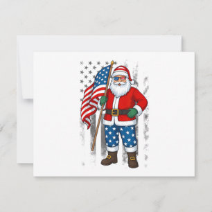 Santa USA Amerikanische Flagge Weihnachten im Juli Einladung