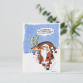 Santa Venison Feiertagspostkarte (Stehend Vorderseite)